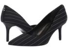Lauren Ralph Lauren Lanette Ii (black/white Pinstripe Gabardine) Women's  Shoes