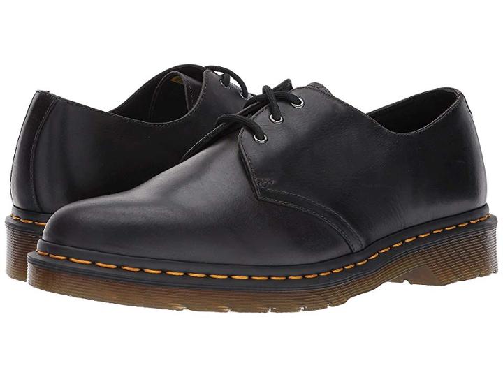 Dr. Martens 1461 3-eye Shoe (gunmetal Orleans) Men's Lace Up Casual Shoes