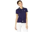 U.s. Polo Assn. Tie Front Polo Shirt (midnight Blue) Women's Clothing