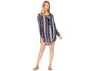 Roxy Lonely For You Cover-up Dress (medieval Blue Macy Stripe) Women's Swimwear