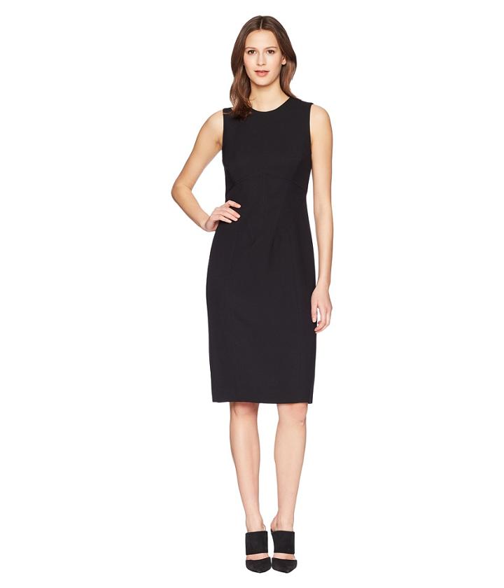 Prabal Gurung Poly Crepe Sleeveless Corset Seam Sheath Dress (black) Women's Dress
