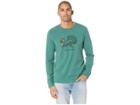 Life Is Good Turkey Run Crusher Long Sleeve T-shirt (heather Forest Green) Men's T Shirt