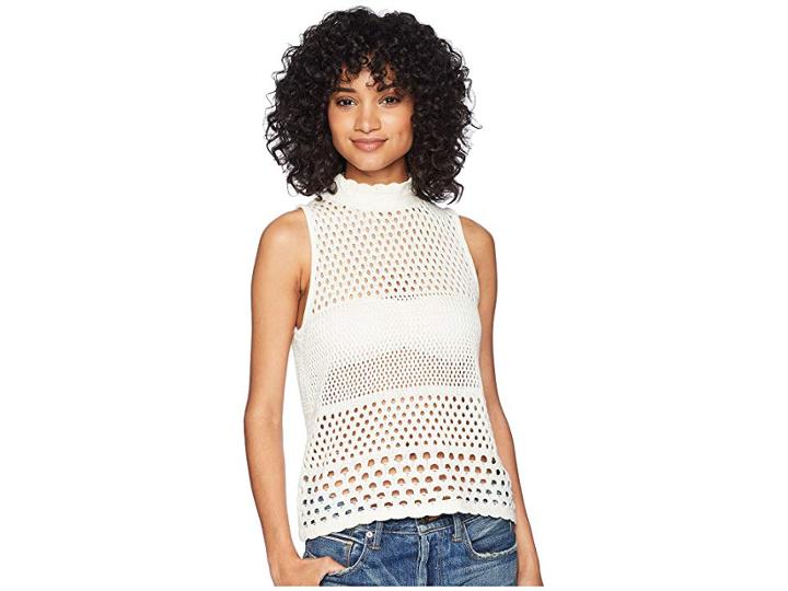 Bishop + Young Stella Crop Sweater (white) Women's Sweater