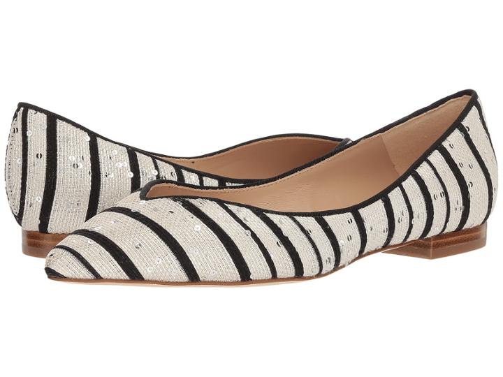 L.k. Bennett Luisa (black/white Sequin Striped Jacquard) Women's Shoes