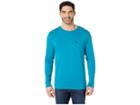 U.s. Polo Assn. Long Sleeve Crew Neck T-shirt (shocking Peacock) Men's T Shirt