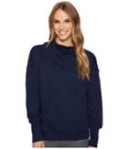 Reebok Fleece Cowl Neck Sweatshirt (collegiate Navy) Women's Sweatshirt