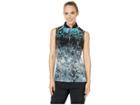 Jamie Sadock Blizzard Print Crunchy Sleeveless Top (cyan) Women's Clothing