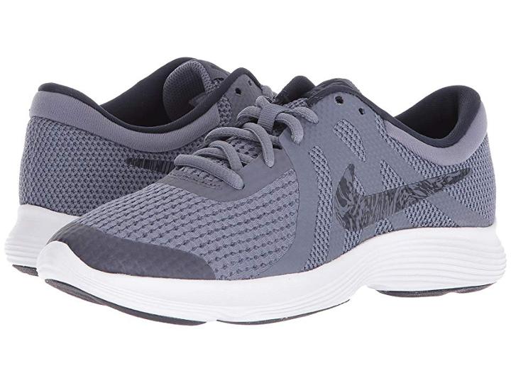 Nike Kids Revolution 4 (big Kid) (light Carbon/obsidian/thunder Blue/white) Boys Shoes