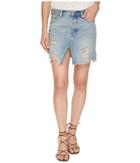Free People Relaxed And Destroyed Skirt (blue) Women's Skirt