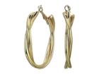 Steve Madden Wrapped Spiral Post Clip Hoop Earrings (gold) Earring