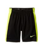 Nike Kids Dry Fly Short (toddler) (black/volt) Boy's Shorts