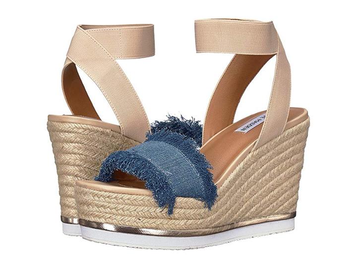 Steve Madden Venus (denim Fabric) Women's Wedge Shoes