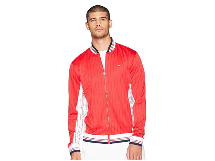 Fila Heritage Tennis Jacket (chinese Red/white/navy) Men's Coat