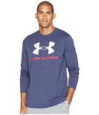 Under Armour Ua Sportstyle Logo Long Sleeve Tee (midnight Navy/red/white) Men's T Shirt