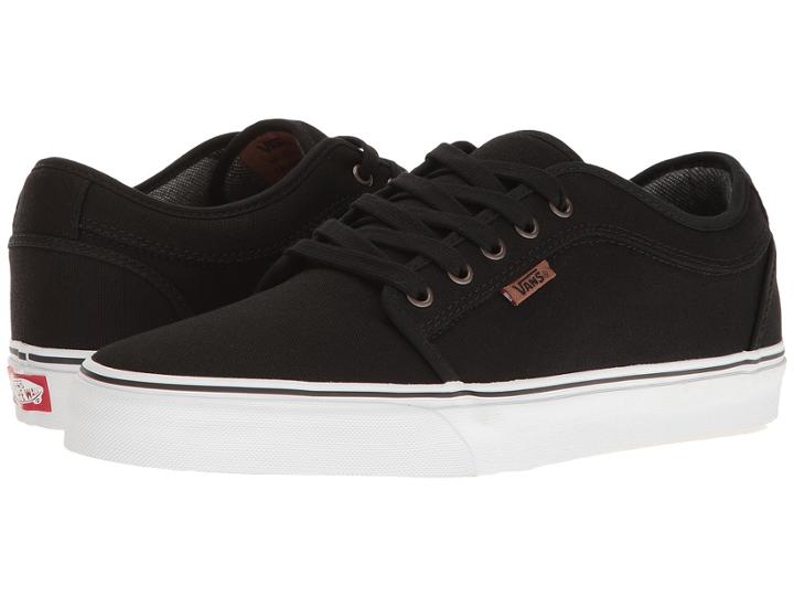 Vans Chukka Low ((10 Oz. Canvas) Black/white) Men's Skate Shoes