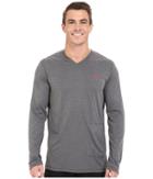 Speedo Heather Long Sleeve V-neck Swim Tee (heather Grey) Men's Swimwear