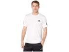 Adidas Club 3-stripes Tee (white/black) Men's T Shirt