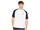 Fila Heritage Tennis Textured Crew (white/navy) Men's Short Sleeve Pullover