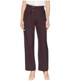 Romeo & Juliet Couture Belted Woven Pants (blackberry) Women's Casual Pants