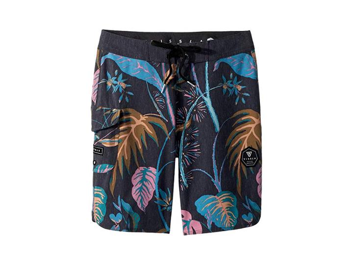 Vissla Kids Neotanical Four-way Stretch 17 Boardshorts (big Kids) (black) Boy's Swimwear