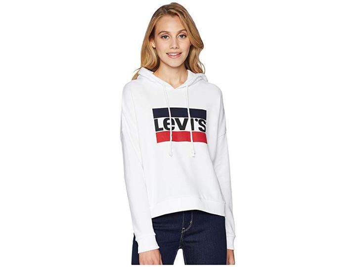 Levi's(r) Womens Graphic Track Hoodie (sportswear Logo Track Hoodie White) Women's Sweatshirt
