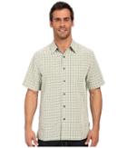 Royal Robbins Desert Pucker Plaid Short Sleeve Shirt (lichen) Men's Short Sleeve Button Up