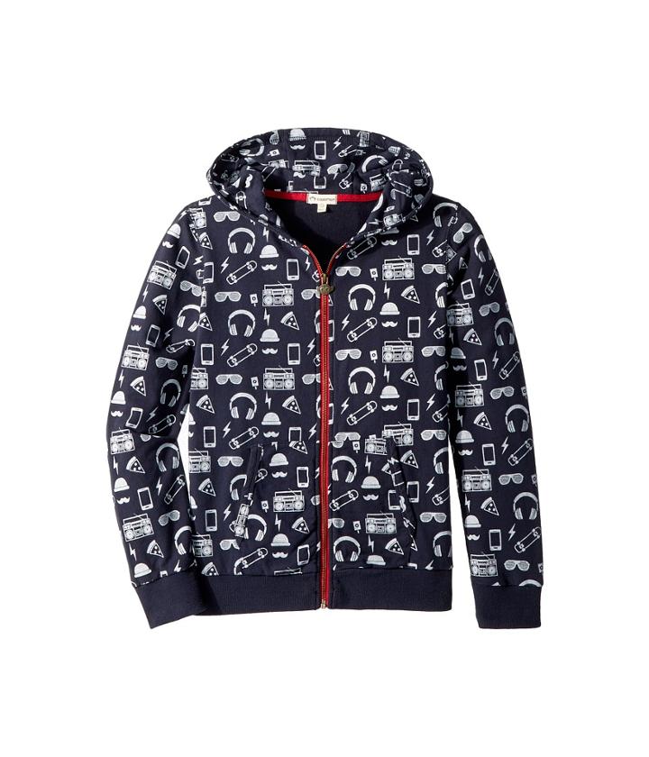 Appaman Kids Downtown Hipster Hoodie (toddler/little Kids/big Kids) (blue Nights) Boy's Sweatshirt