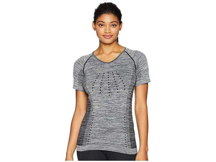 Eleven By Venus Williams Seamless Ideal Short Sleeve Shirt (black) Women's Short Sleeve Pullover