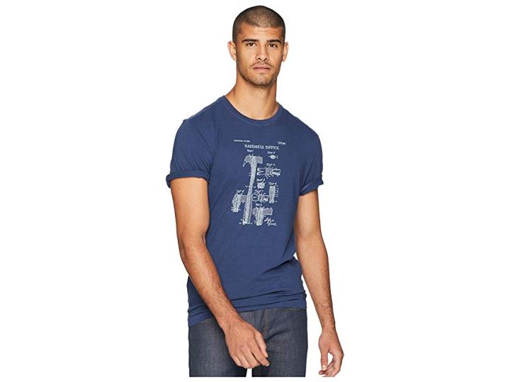 Life Is Good Reinvention Hammer Crusher Tee (darkest Blue) Men's T Shirt