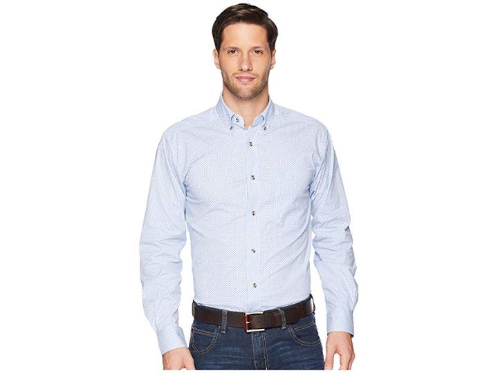 Ariat Miley Print Shirt (noon Sky) Men's Long Sleeve Button Up