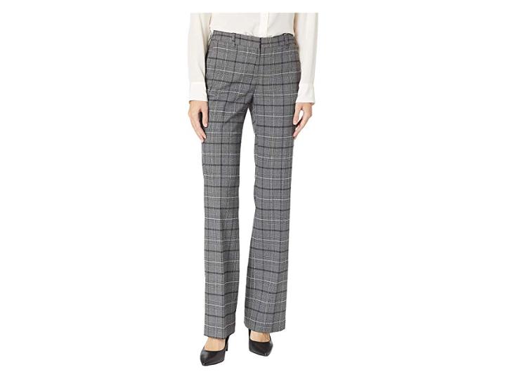 Ellen Tracy Signature Trousers (textured Glen Plaid Black/white) Women's Casual Pants