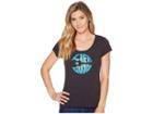 Life Is Good Groovy Guitar Smooth Scoop Tee (night Black) Women's T Shirt