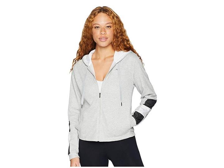 Puma A.c.e. Sweat Jacket (light Gray Heather) Women's Sweatshirt