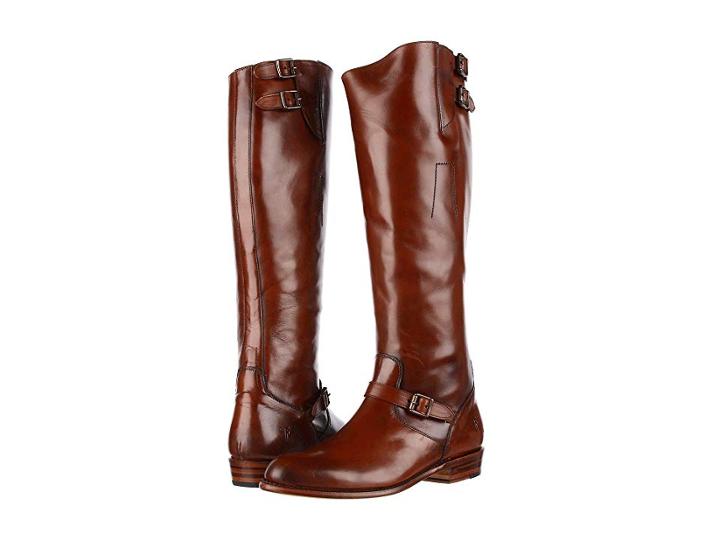 Frye Dorado Buckle Riding (whiskey Smooth Polished Veg) Women's Dress Pull-on Boots