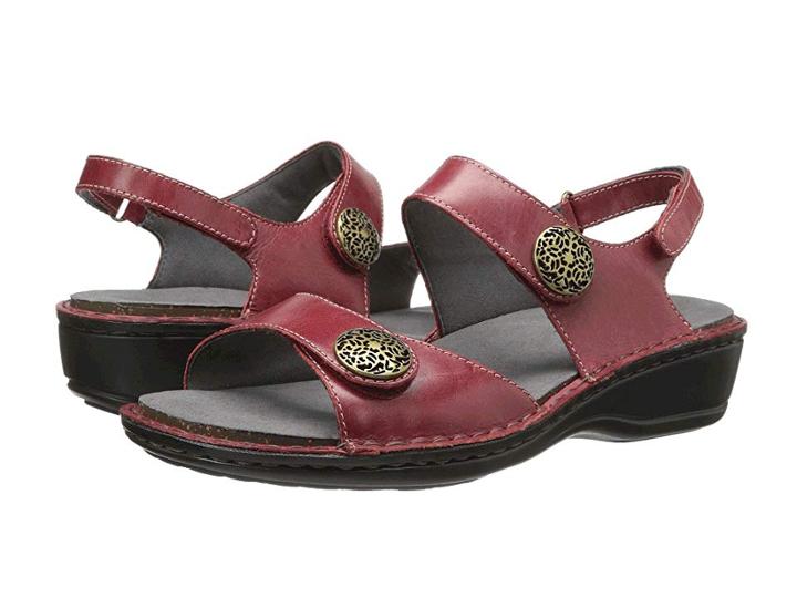 Aravon Candace (dark Red) Women's Sandals