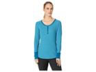 Columbia Along The Gorge Thermal Henley (lagoon/beta) Women's Long Sleeve Pullover
