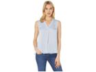 Vince Camuto Sleeveless V-neck Rumple Blouse (northern L) Women's Blouse