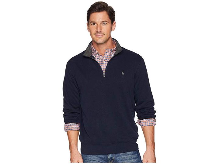 Polo Ralph Lauren Double Knit Pullover (aviator Navy) Men's Clothing