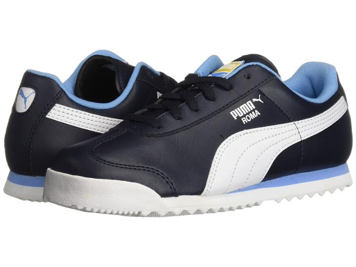 Puma Kids Roma Basic Ps (little Kid/big Kid) (night Sky/puma White) Kid's Shoes