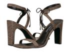 Nine West Longitano Heel Sandal (black Natural Fabric) Women's Shoes