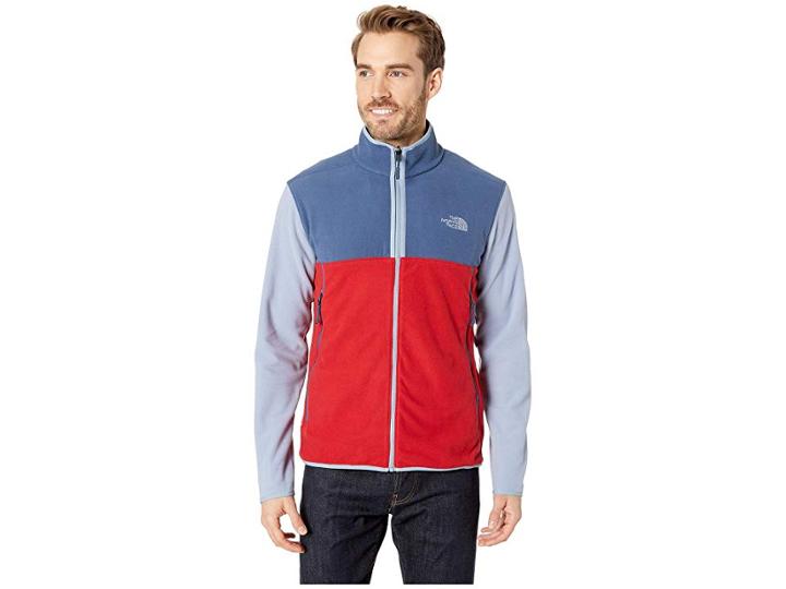 The North Face Glacier Alpine Jacket (rage Red/shady Blue/gull Blue) Men's Coat