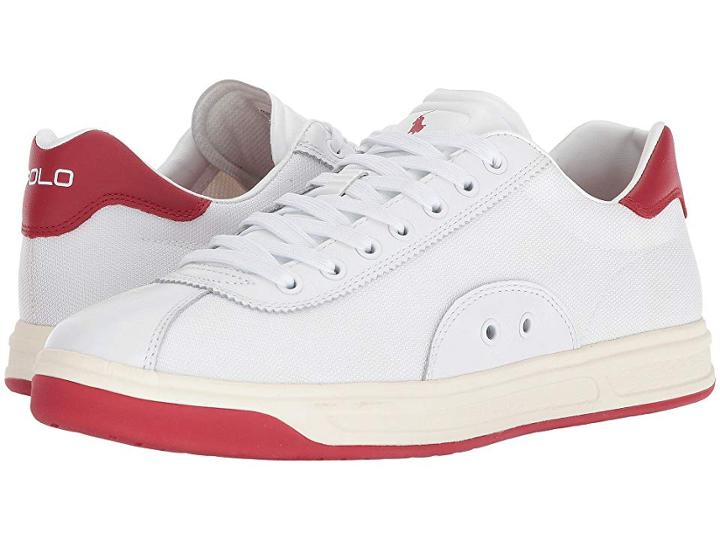 Polo Ralph Lauren Court 100 (white/ralph Lauren 2000 Red) Men's Shoes