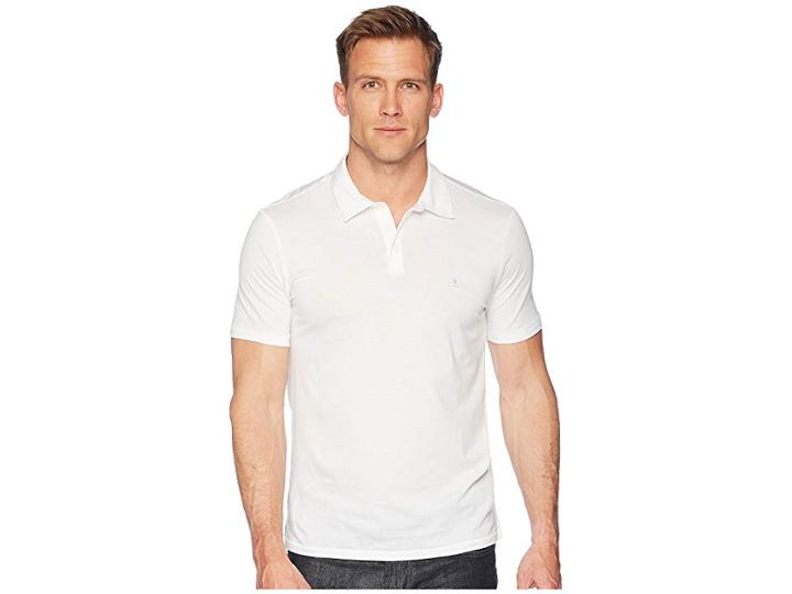 John Varvatos Star U.s.a. Pima Cotton Peace Polo K1381u1b (salt) Men's Clothing