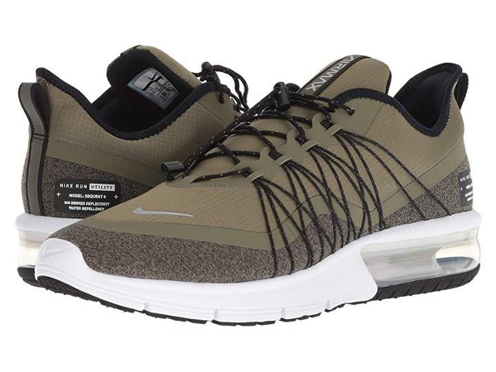 Nike Air Max Sequent 4 Shield (medium Olive/metallic Silver/black/white) Men's Running Shoes