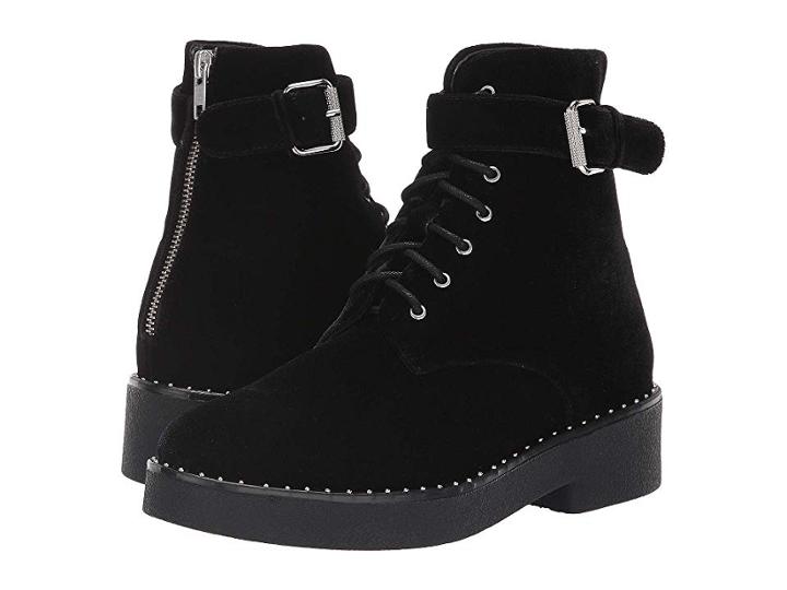 Sol Sana Meret Boot (black Velvet) Women's Lace-up Boots