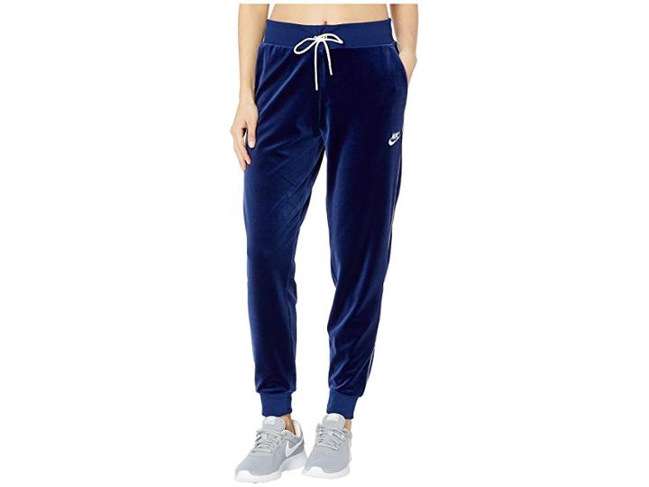 Nike Nsw Pants Velour (blue Void/sail/sail/sail) Women's Casual Pants