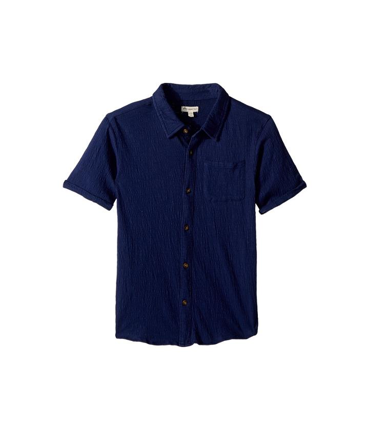 Appaman Kids Beach Shirt (toddler/little Kids/big Kids) (navy Blue) Boy's Clothing