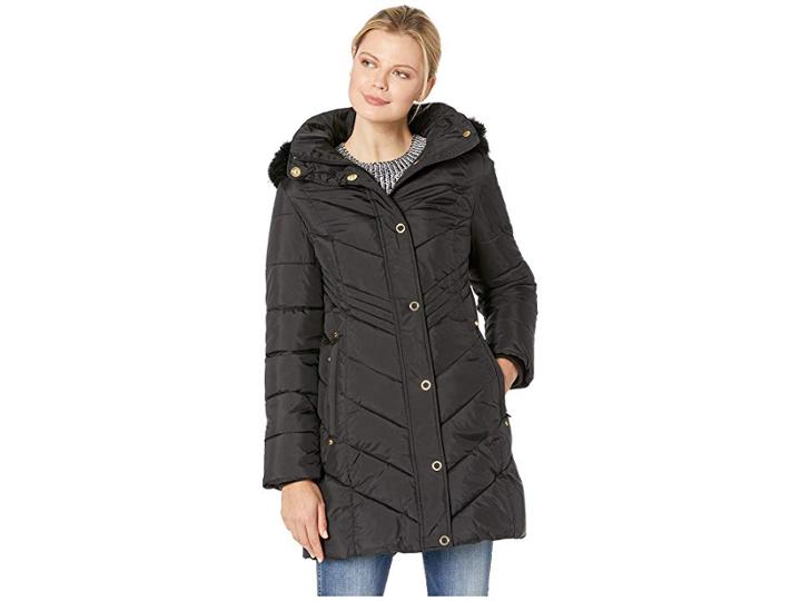 Anne Klein Willow Coat (black) Women's Coat