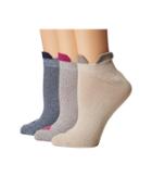 Sperry Double Tab Low Shows 3-pack (white Marl Assorted) Women's No Show Socks Shoes