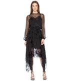 Preen By Thornton Bregazzi Angeli Dress W/ Jersey Black Slip (black) Women's Dress